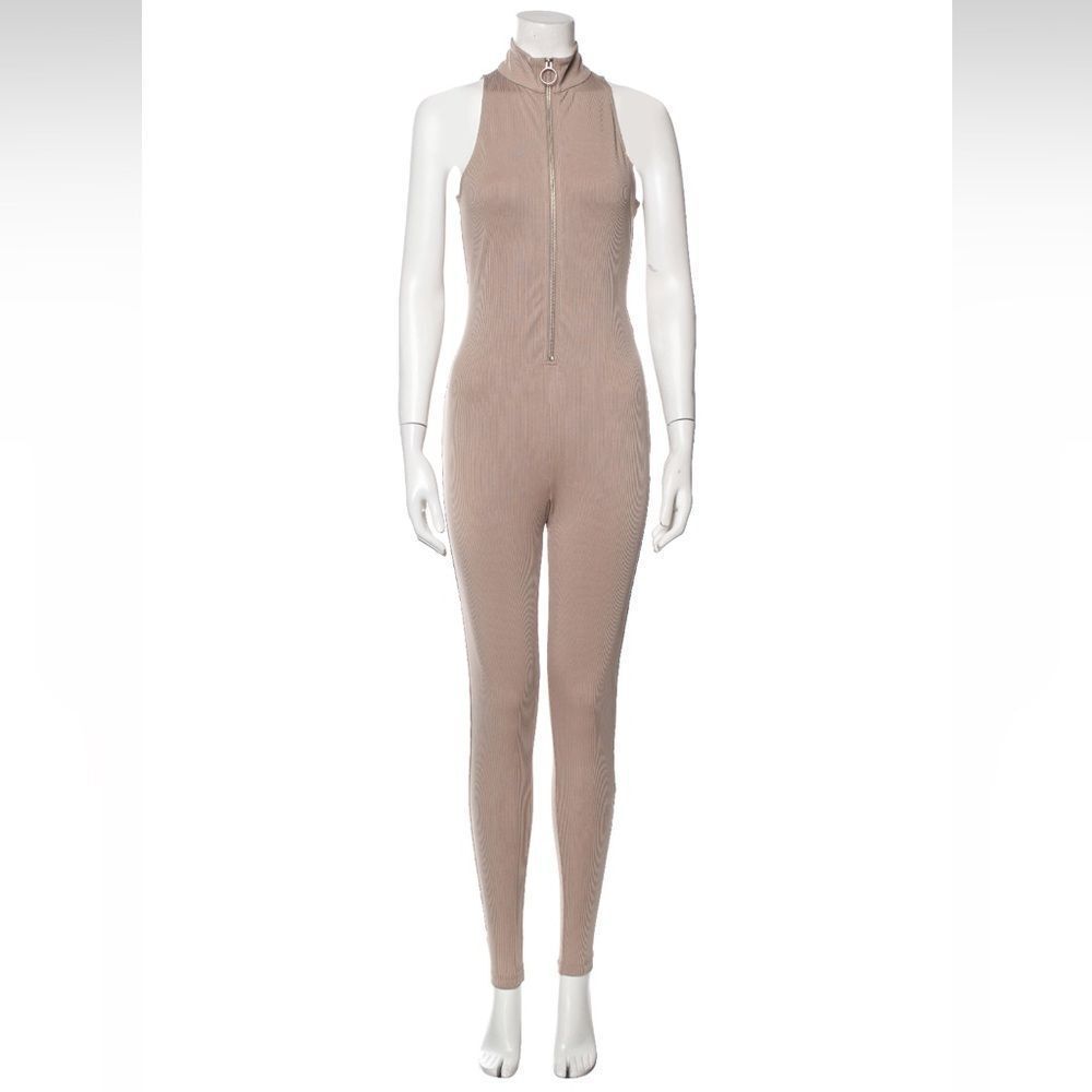 Nicholas Striped Mock Neck Jumpsuit